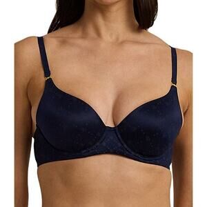 Lauren Ralph Lauren NWT Size 34C Navy Full Coverage Comfort Collection Logo Bra